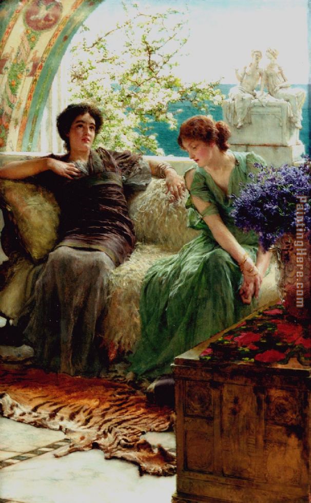 Unwelcome Confidences painting - Sir Lawrence Alma-Tadema Unwelcome Confidences art painting